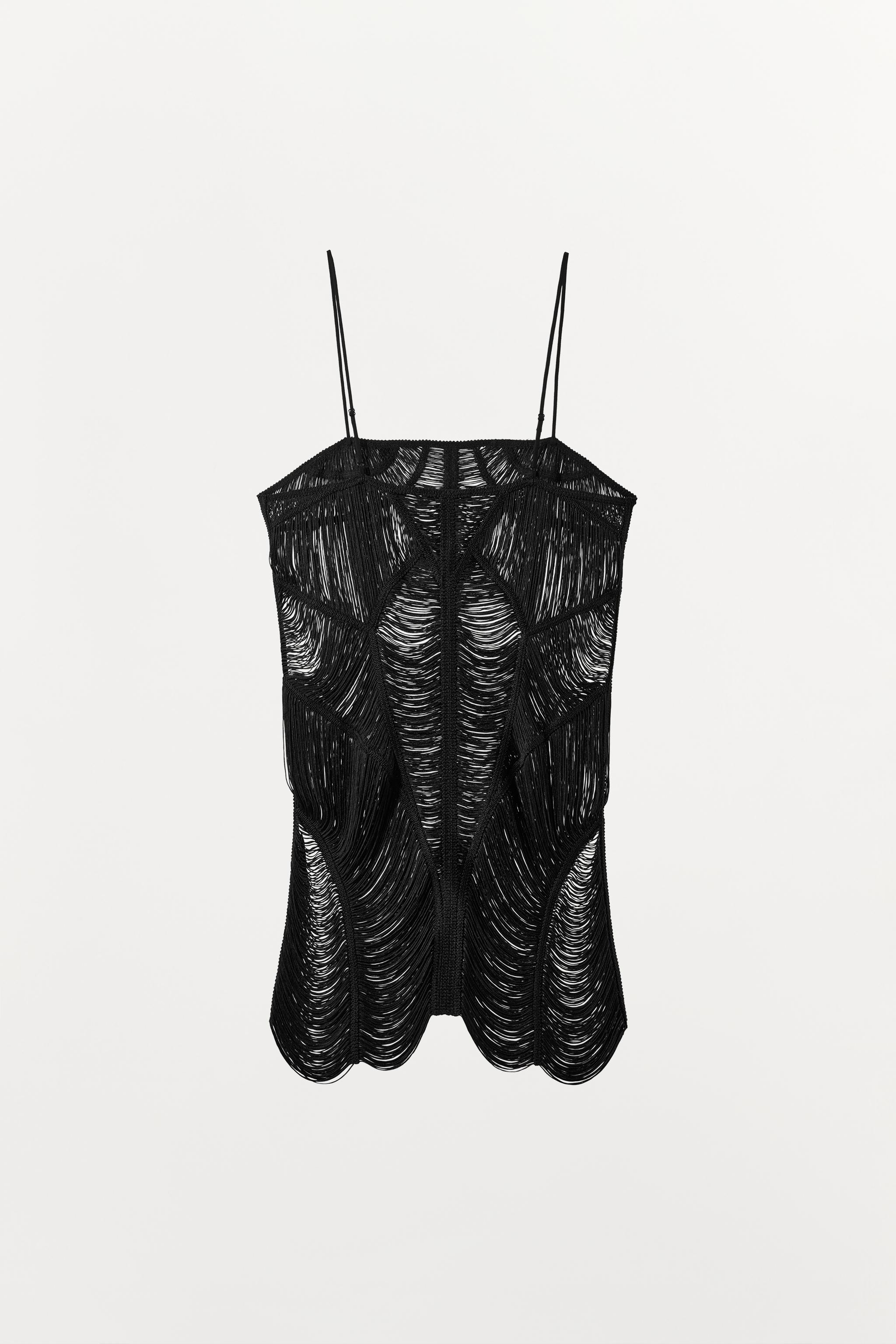 ROBE COURTE À FRANGES